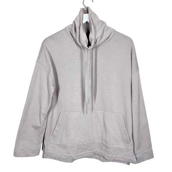 M.M.Lafleur The Harris Funnel Neck Sweatshirt Fine Terry Smoky Taupe Size Small - Picture 3 of 10